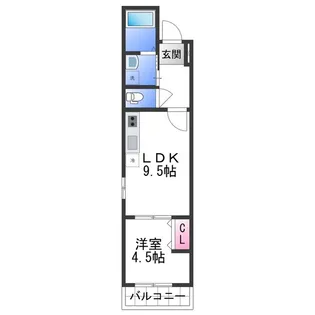 フジパレス中之島イースト【3階】の間取り