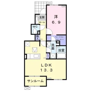 プリムローズⅡ【1階】の間取り