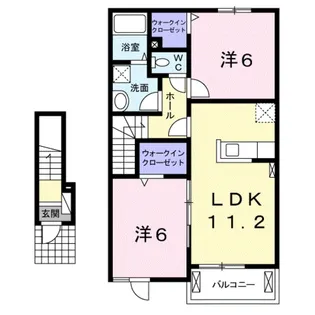 ラ・フォンテ Ⅱ【2階】の間取り