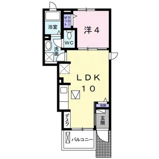 メゾン ビオーラ西ノ庄 Ⅰ【1階】の間取り