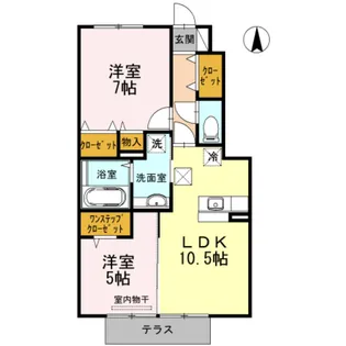 エクレラージュ Ⅱ【1階】の間取り