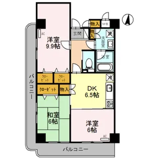 EAST VILLAGE 2001【2階】の間取り