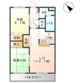 サンハイム中村【1階】の間取り