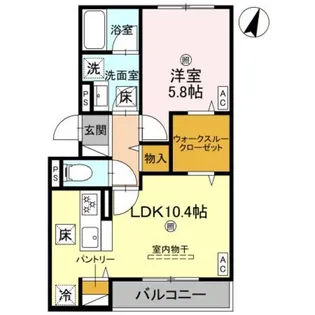 ピオーネ荘【0101号室】の間取り