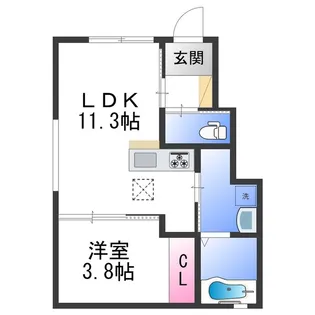LeaNaru加納【1階】の間取り