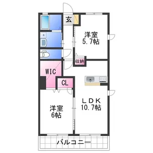 ブランミュール【2階】の間取り