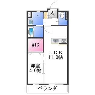 m.なつ&秋【0102号室】の間取り