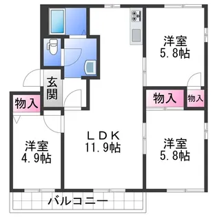 フレグランス今福【2階】の間取り