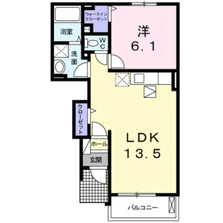 グロワール B【0102号室】の間取り