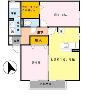 アークハイツⅡA棟【2階】の間取り