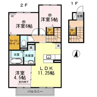 ラ ミア カーサ【2階】の間取り