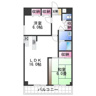 Wajima小雑賀【0402号室】の間取り