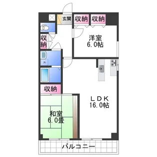 Wajima小雑賀【0603号室】の間取り