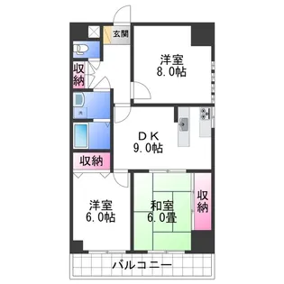 Wajima小雑賀【0701号室】の間取り