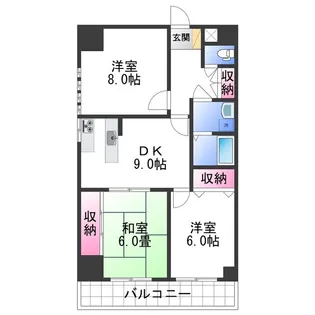 Wajima小雑賀【0705号室】の間取り