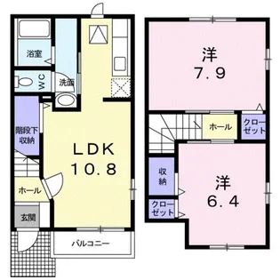 サニーホワイト【0103号室】の間取り