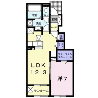 ファミーユⅠ【1階】の間取り