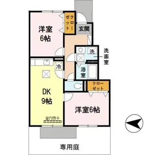 ヌーベル学園南館 B【1階】の間取り