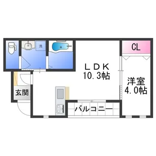 Solis北新【0102号室】の間取り