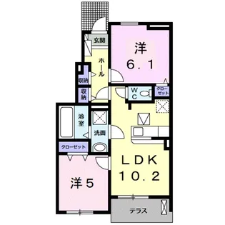 ミレ グランデ Ⅳ【1階】の間取り
