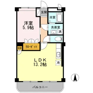 シャランテ橘Ⅰ【2階】の間取り