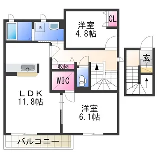 シャーメゾンふじいⅠ【2階】の間取り