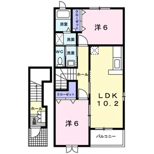 サウス・ハピネスⅢ【0205号室】の間取り