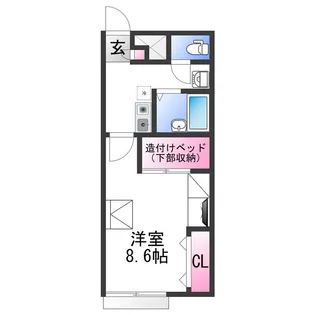 レオパレス船尾【1階】の間取り