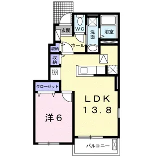 シャン ノールⅩⅢ【1階】の間取り