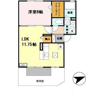 ウィルモアアベニュー【1階】の間取り