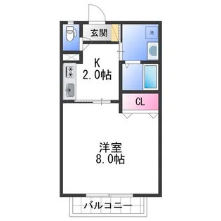ソルセーナ梅原B棟【2階】の間取り