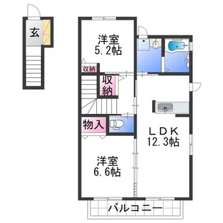 シャーメゾン有本【2階】の間取り