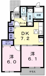 グランドゥール ソフィア Ⅱ【103号室】の間取り
