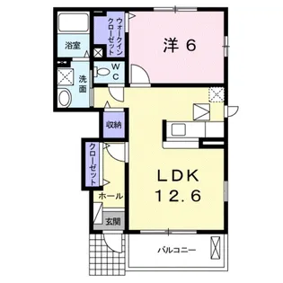 ヴァンクール貴志川Ⅱ【1階】の間取り