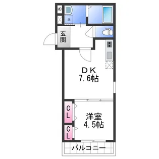 フジパレス和歌山元寺町Ⅱ番館【0302号室】の間取り