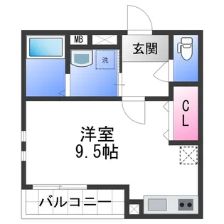 フジパレス和歌山元寺町Ⅰ番館【0201号室】の間取り