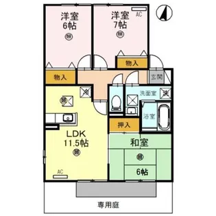 シンフォニータウンⅠ B棟【1階】の間取り