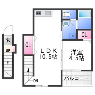 TJ平池B【201号室】の間取り