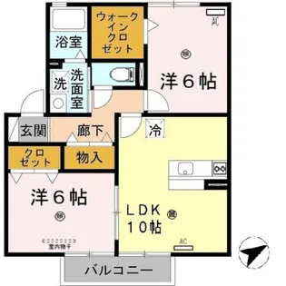 マグノリアコート C棟【208号室】の間取り