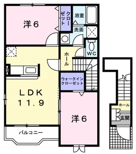 サンフローラ Ⅱ【2階】の間取り