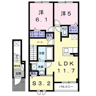 ラポール【0205号室】の間取り