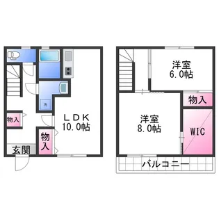 N−MAISON松ヶ丘【02号室】の間取り