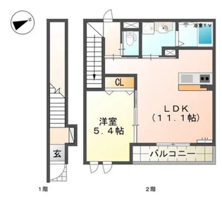 アジャートくろだ【2階】の間取り