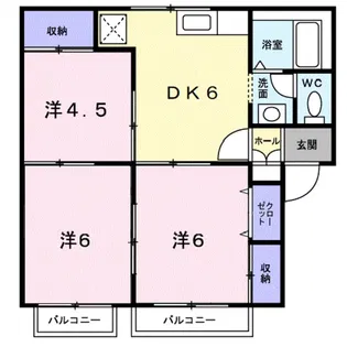 ハイツ星峰【0203号室】の間取り
