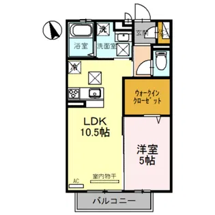 グランクレージュ紀三井寺【206号室】の間取り