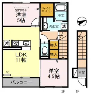 EAST VILLAGE 2020【2階】の間取り
