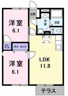 アルカディアⅡ【1階】の間取り