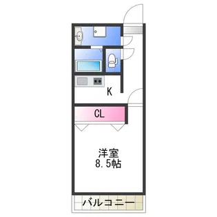 グランメール【102号室】の間取り