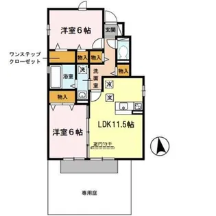 アルペジオ西浜 B棟【1階】の間取り