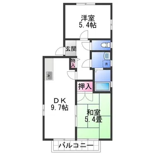 ディアス植松【2階】の間取り